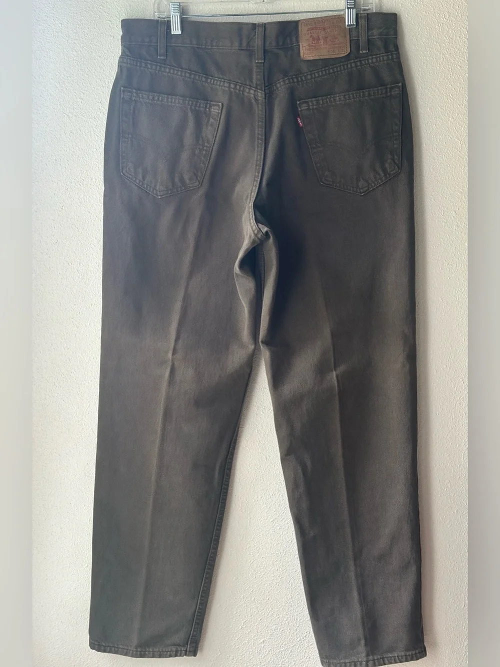Vintage USA Made Levi’s 550 Relaxed Fit Jeans 36x32 Olive Brown 100% Cotton